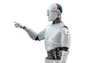 Artificial intelligenceÃÂ robot finger point isolated